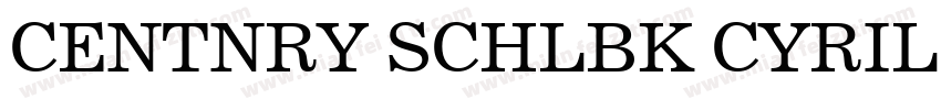 CENTNRY SCHLBK CYRIL字体转换